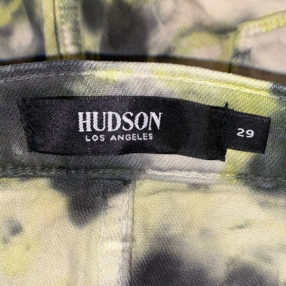 HUDSON Viper Denim Mini Skirt in Black and yellow - Picture 5 of 6